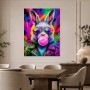 Bunter Hase mit Sonnenbrille, Pop Art Wandbild und Poster