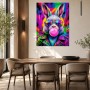 Bunter Hase mit Sonnenbrille, Pop Art Wandbild und Poster