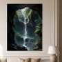 Mystischer Dschungelwasserfall als Leinwand oder Poster