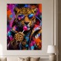 Pop Art Leopard mit Sonnenbrille, Poster oder Acrylbild