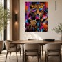 Pop Art Leopard mit Sonnenbrille, Poster oder Acrylbild