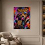 Pop Art Leopard mit Sonnenbrille, Poster oder Acrylbild