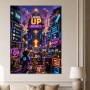 Neonstadt im Pixelstil, Poster oder Wandbild für Gamer