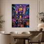 Neonstadt im Pixelstil, Poster oder Wandbild für Gamer