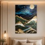 Mondnachtliche Berglandschaft als Gallery Print oder Wandbild