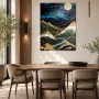 Mondnachtliche Berglandschaft als Gallery Print oder Wandbild