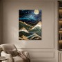 Mondnachtliche Berglandschaft als Gallery Print oder Wandbild