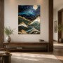 Mondnachtliche Berglandschaft als Gallery Print oder Wandbild