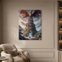 Drachenburg im Traumreich, Fantasy Wandbild oder Kunstwerk