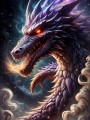 Drache im Dunkel, Fantasy Wandbild oder Fine Art Print