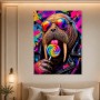 Walross mit Sonnenbrille als Pop Art Wandbild oder Poster