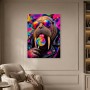 Walross mit Sonnenbrille als Pop Art Wandbild oder Poster