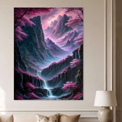 Fantastische Berglandschaft als Wandbild oder Leinwandbild
