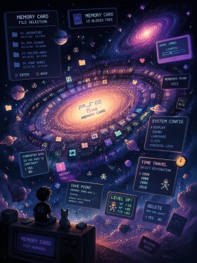 Retro-Gaming-Galaxie als Wandbild oder Poster