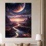 Mystische Fremdwelt bei Sonnenaufgang, Kunstwerk oder Poster