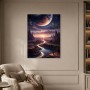 Mystische Fremdwelt bei Sonnenaufgang, Kunstwerk oder Poster