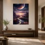 Mystische Fremdwelt bei Sonnenaufgang, Kunstwerk oder Poster
