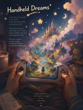 Handheld Dreams als Poster oder Kunstdruck für nostalgische Fantasie