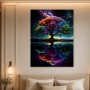 Farbenprächtiger Baum im Kosmos, Leinwand oder Fine Art Print