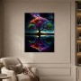 Farbenprächtiger Baum im Kosmos, Leinwand oder Fine Art Print
