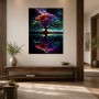Farbenprächtiger Baum im Kosmos, Leinwand oder Fine Art Print