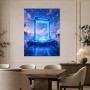 Futuristisches Checkpoint Wandbild oder Acrylbild mit leuchtender Portaloptik