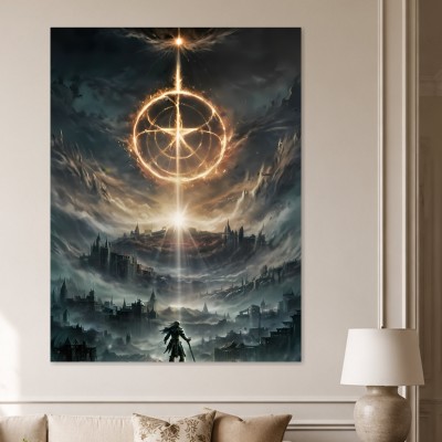 Fantasy Stadtpanorama als Wandbild oder Acrylbild