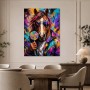 Bunter Pferdekopf mit Sonnenbrille, Pop Art Wandbild oder Poster