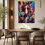 Bunter Pferdekopf mit Sonnenbrille, Pop Art Wandbild oder Poster