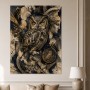 Eulen Kunstwerk oder Fine Art Print in edler Antikoptik