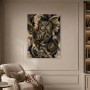 Eulen Kunstwerk oder Fine Art Print in edler Antikoptik