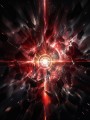 Abstraktes Wandbild mit rotem Lichtspiel, Fine Art Print oder Acrylbild