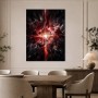 Abstraktes Wandbild mit rotem Lichtspiel, Fine Art Print oder Acrylbild