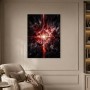 Abstraktes Wandbild mit rotem Lichtspiel, Fine Art Print oder Acrylbild