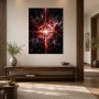 Abstraktes Wandbild mit rotem Lichtspiel, Fine Art Print oder Acrylbild