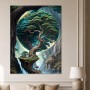 Magischer Weltenbaum als Fantasy Kunstdruck und Modernes Wandbild