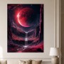 Magisches Fantasy Tal mit Mond und Wandbild oder Kunstdruck