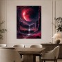 Magisches Fantasy Tal mit Mond und Wandbild oder Kunstdruck