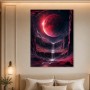 Magisches Fantasy Tal mit Mond und Wandbild oder Kunstdruck