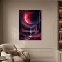 Magisches Fantasy Tal mit Mond und Wandbild oder Kunstdruck