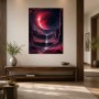 Magisches Fantasy Tal mit Mond und Wandbild oder Kunstdruck