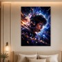 Gaming Portrait in Neonlicht, Wandbild oder Kunstdruck