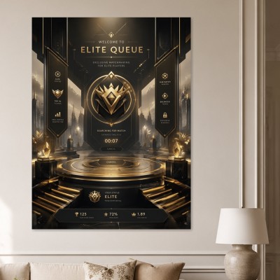 Elite Queue Gaming Motiv als Poster oder Acrylbild