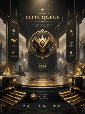 Elite Queue Gaming Motiv als Poster oder Acrylbild