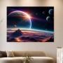 Kosmische Landschaft mit Planeten, Wandbild oder Fine Art Print