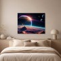 Kosmische Landschaft mit Planeten, Wandbild oder Fine Art Print