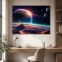 Kosmische Landschaft mit Planeten, Wandbild oder Fine Art Print