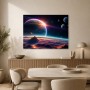 Kosmische Landschaft mit Planeten, Wandbild oder Fine Art Print