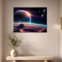 Kosmische Landschaft mit Planeten, Wandbild oder Fine Art Print