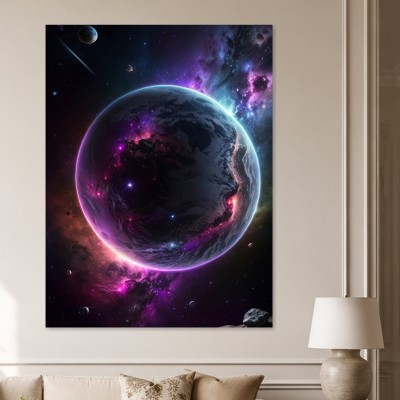 Kosmische Planetenszene als Acrylbild oder Kunstdruck